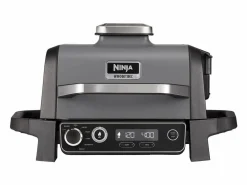 Discount Barbacoa eléctrica Ninja Woodfire OG701EU con ahumador integrado y freidora de aire – cocción a leña, 7 funciones, 28x37 cm, gris Barbacoa