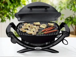 WEBER Barbacoa eléctrica Q1400 Gris antracita Negro