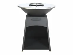 Vente-unique Barbacoa plancha brasero de acero, Ancho 81 x Prof. 81 x Alt. 96 cm , , CORVERA