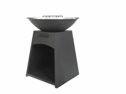 Vente-unique Barbacoa plancha brasero de acero, Ancho 81 x Prof. 81 x Alt. 96 cm , , CORVERA