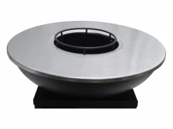 Vente-unique Barbacoa plancha brasero de acero, Ancho 81 x Prof. 81 x Alt. 96 cm , , CORVERA