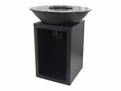 Outlet Barbacoa plancha brasero a carbón y madera con compartimento 80 x 80 x 96 IGNOS Plancha Cocina|Barbacoa
