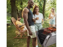 AHD Barbacoa portátil con parrilla de carbón plegable Beech