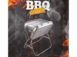AHD Barbacoa portátil con parrilla de carbón plegable Beech