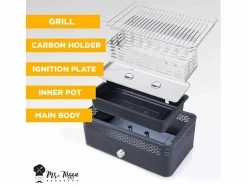 AHD Barbacoa sin humo para mesa con ventilador Merapi -