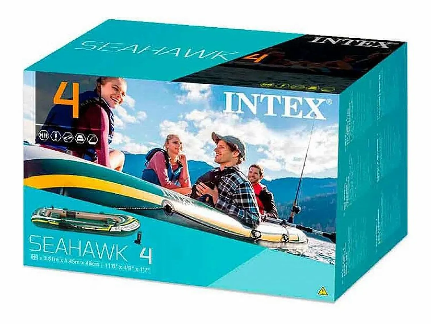 Sale Barca hinchable Seahawk 4 4 usuarios con remos verde 48x145x351 cm Deportes Náuticos