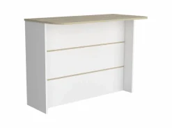 Discount TuHome Barra de Cocina Fendi en melamina con tres estantes , 90 X 120 X 60 cm , Blanco / Miel Multicolor