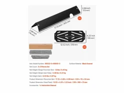 Barra de Cubrequemador y Difusor SucceBuy de Calor para Barbacoa 8PCs, Deflector de Grasa para Quemador 43,5 cm, para Weber Genesis II 310, 315, 335, 340 Materiales Y Utensilios De Cocina