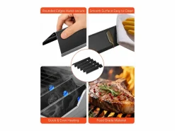 Barra de Cubrequemador y Difusor SucceBuy de Calor para Barbacoa 8PCs, Deflector de Grasa para Quemador 43,5 cm, para Weber Genesis II 310, 315, 335, 340 Materiales Y Utensilios De Cocina