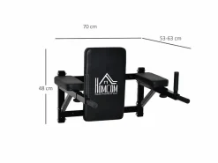 Outlet Homcom Barra de dominada 70x63x48 cm Negro