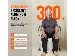Outlet Barras de Apoyo SucceBuy Ajustables, Barras de Apoyo con Reposabrazos Acolchados para Personas Mayores, Discapacitadas y con Discapacidad Tapa De Inodoro