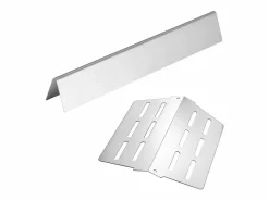 New Barras de Cubrequemadores y Difusor SucceBuy de Calor para Barbacoa 7PCs, Deflector de Grasa para Quemador 44,6 cm, para Barbacoas Weber Genesis Serie 300 Plateado