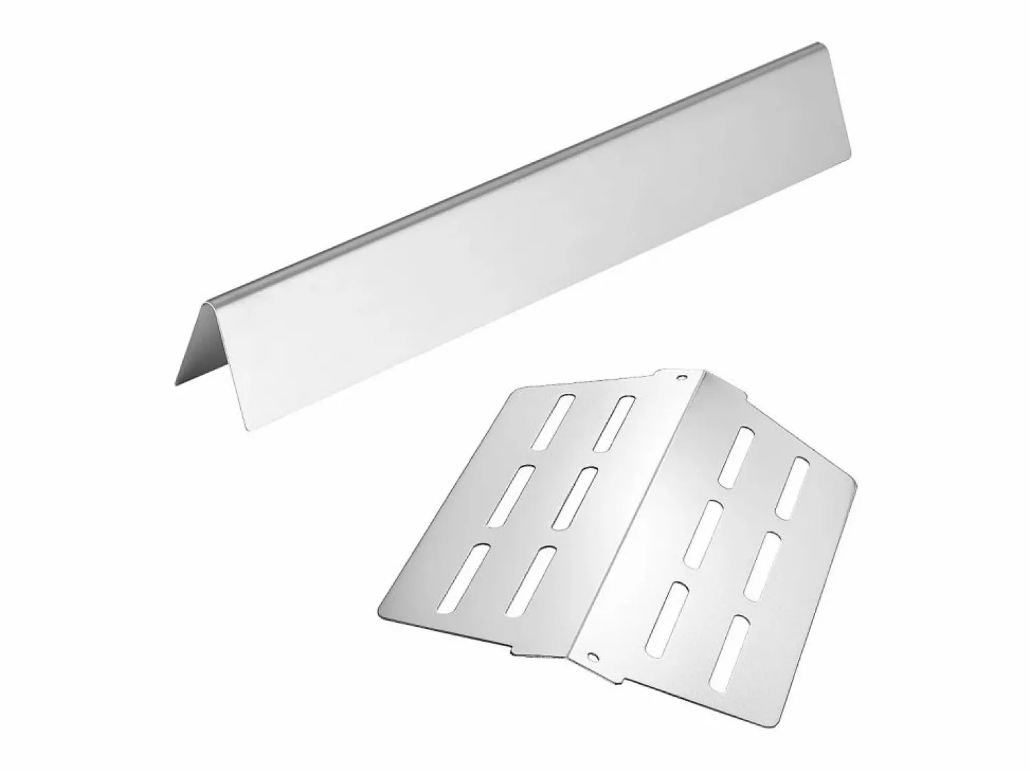 New Barras de Cubrequemadores y Difusor SucceBuy de Calor para Barbacoa 7PCs, Deflector de Grasa para Quemador 44,6 cm, para Barbacoas Weber Genesis Serie 300 Plateado