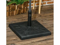 Sale Base estable de resina para sombrillas de Ø 32/38/48 mm, color negro (51 x 51 x 32 cm)