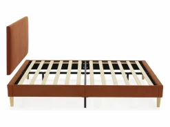 Discount VS Venta-stock Base tapizada + cabecero Bari 160x200 cm Teja Rojo