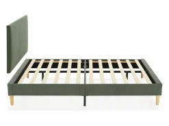 Online VS Venta-stock Base tapizada + cabecero Bari 140x190 cm Verde