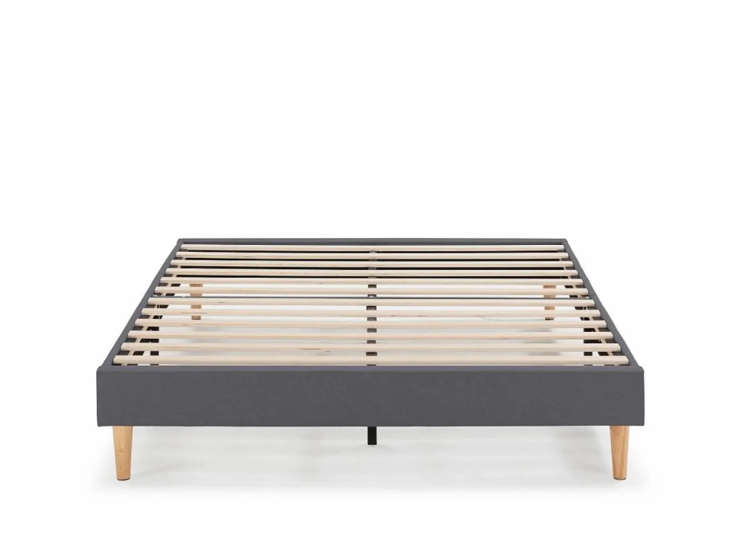 Discount VS Venta-stock Base tapizada Aura 160x200 cm Gris Oscuro Gris claro