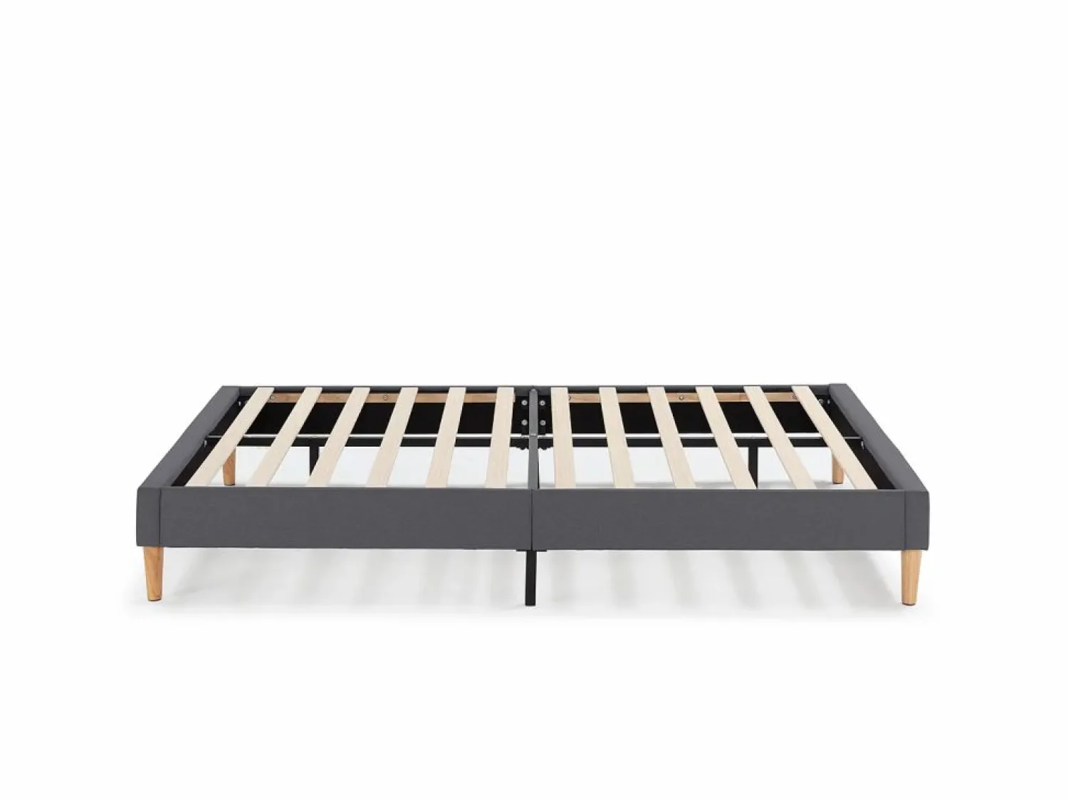 Discount VS Venta-stock Base tapizada Aura 160x200 cm Gris Oscuro Gris claro