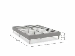 Outlet VS Venta-stock Base tapizada Aura 160x200 cm Gris claro