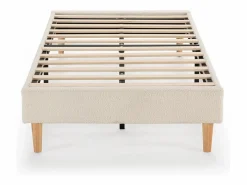 Best VS Venta-stock Base tapizada Niebla 90x190 cm tela borreguito Beige