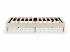 Best VS Venta-stock Base tapizada Niebla 90x190 cm tela borreguito Beige