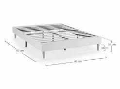 Base tapizada Niebla 140x190 cm tela borreguito Somier - 140X190Cm