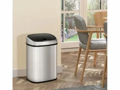 New Basurero automático de 48 l con sensor infrarrojo, acero inoxidable, color (40,5 x 29,5 x 57 cm) Cubo De Basura Para Cocina