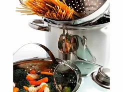 Sale Batería de cocina 4 piezas Gastro Fresh Quid acero inoxidable Ø22 cm Transparente