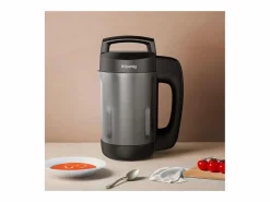 Batidora con calefacción de 850 W - 1,1 L - Acero inoxidable - 2 programas de cocción - Negra