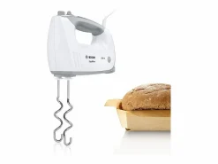 Best Batidora de mano de 450 W y 5 velocidades con varillas y 2 ganchos para amasar de acero inoxidable - Bol graduado con tapa - Bla Pequeño Electrodoméstico