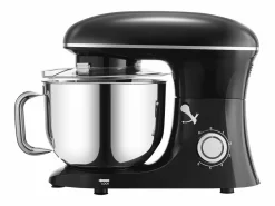 Best Batidora de Pie SucceBuy, Batidora Eléctrica de 5.68L y 1400 W con Cuenco de Acero Inoxidable, Gancho, Batidor, Mezclador, Raspador, Negro Plateado