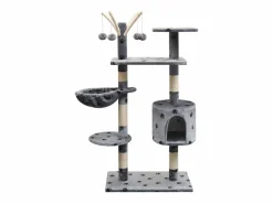 Discount Bellmead Rascador para gatos poste rascador de sisal 125 cm huellas Juego De Animales