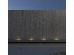 New Beneito & Faure - Baliza empotrada LED Mis R Wall de 3 W - Baliza redonda IP65 con interruptor 2700K/3200K/4000K - Corten Marru00f3n