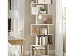 Calicosy Biblioteca blanca de 6 niveles - L70 x H190,5 cm
