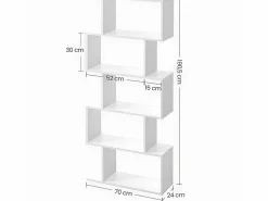 Calicosy Biblioteca blanca de 6 niveles - L70 x H190,5 cm