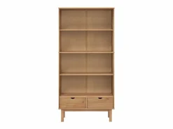 Biblioteca Estantería con 2 cajones OTTA madera maciza de pino marrón ES85394 Librería