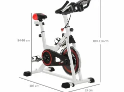 Homcom Bicicleta estática 103x53x114 cm