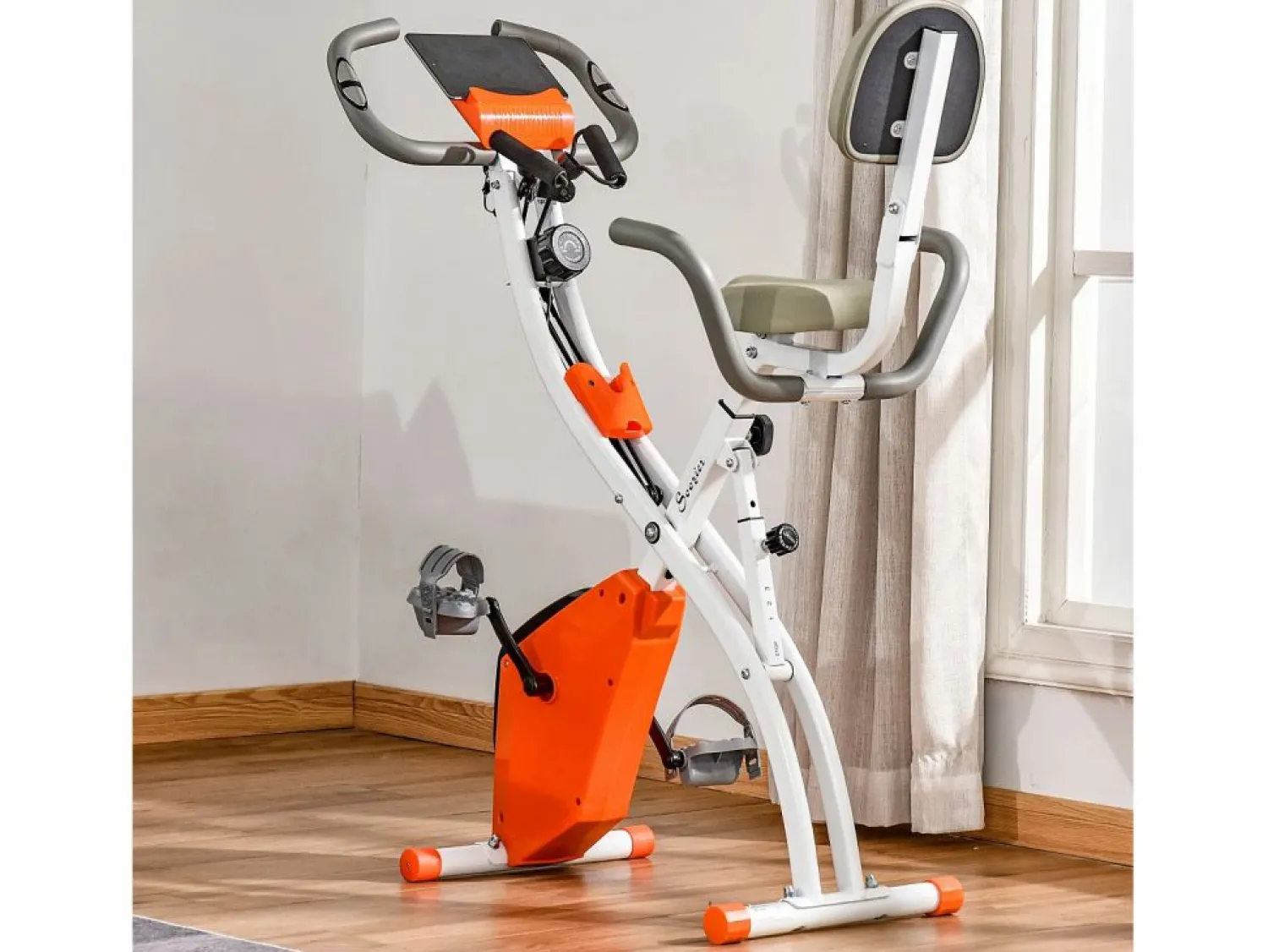 Online Homcom Bicicleta estática 97x51x115 cm Naranja
