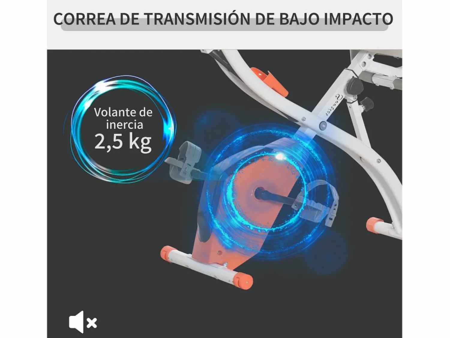 Online Homcom Bicicleta estática 97x51x115 cm Naranja