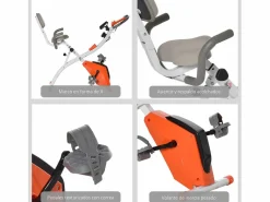 Online Homcom Bicicleta estática 97x51x115 cm Naranja