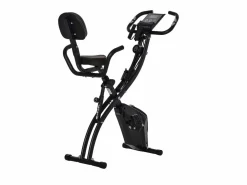 New Bicicleta estática plegable 2 en 1, 8 niveles de resistencia magnética, acero, color negro (105 x 48 x 118 cm) Bicicleta Estática
