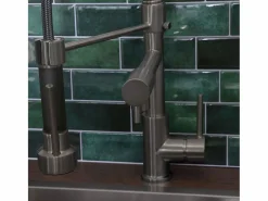 Essebagno Big Pro Mezclador de fregadero con rociador móvil metalizado