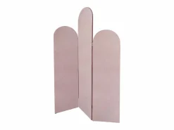 OZAIA Biombo asimétrico de 3 paneles de terciopelo, L. 120 x H. 180 cm, , CARMIDA