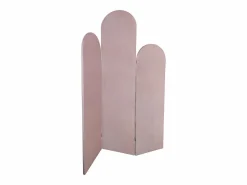 OZAIA Biombo asimétrico de 3 paneles de terciopelo, L. 120 x H. 180 cm, , CARMIDA