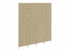 Biombo 196 x 200 cm polirratán Beige
