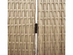 Biombo 196 x 200 cm polirratán Beige