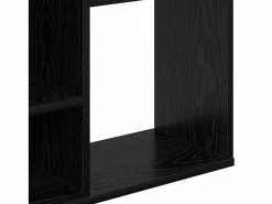 New Biombo de roble 100 x 24 x 140 cm Madera de ingeniería Negro