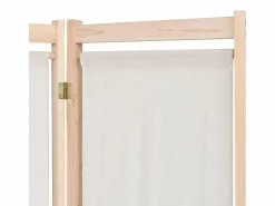 Biombo divisor 5 paneles de tela 200x170x4 cm ES313625