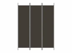 Biombo divisor de 3 paneles de tela marrón 150x200 cm ES427057