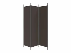 Biombo divisor de 3 paneles de tela marrón 150x200 cm ES427057